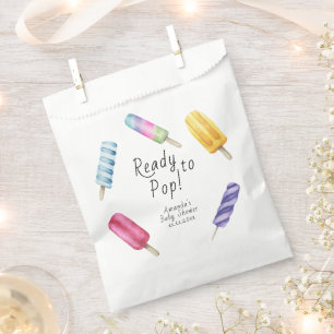 Watercolor Popsicle Baby shower Favour Bags