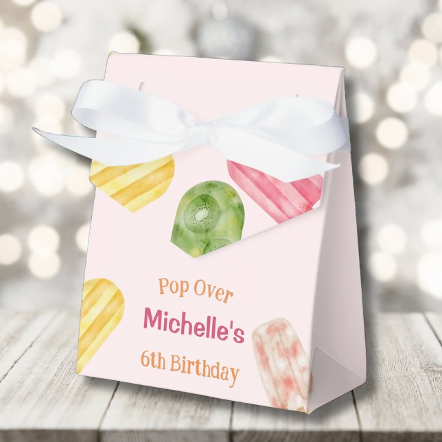 Watercolor Popsicle Summer Birthday Favour Box (Creator Uploaded)
