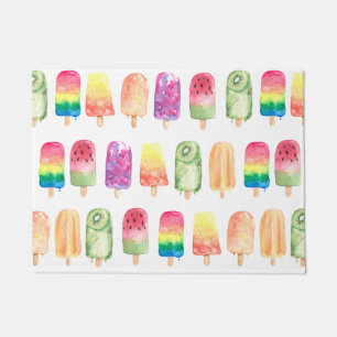 Watercolor Popsicles Doormat