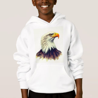 Watercolor portrait Bald Eagle