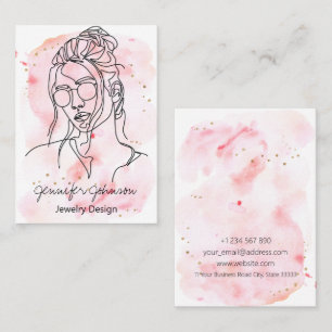 Watercolor Portrait Business Card