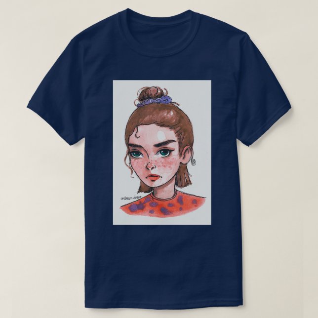watercolor portrait T-Shirt (Design Front)