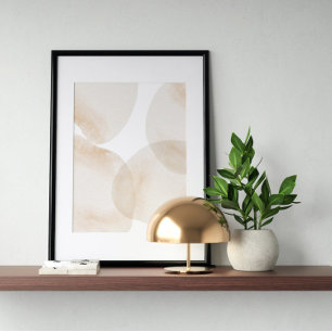 Watercolor poster Abstract Geometrical modern art