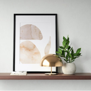 Watercolor poster Abstract Geometrical modern art