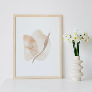 Watercolor poster Abstract Geometrical modern art