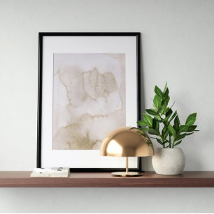 Watercolor poster Abstract Geometrical modern art