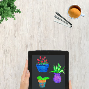 Watercolor Potted Plants Botanical Pack