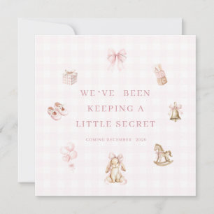 Watercolor pregnancy announcement card whimsical c