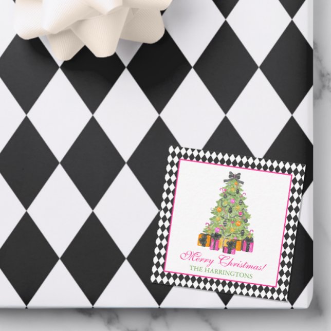 Watercolor Preppy Bright Glamour Christmas Party Card (Creator Uploaded)