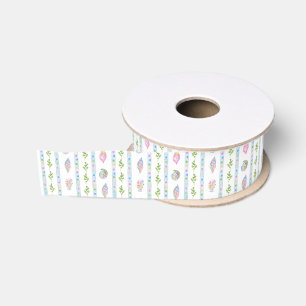 Watercolor Preppy Coastal Merry & Bright Grosgrain Ribbon