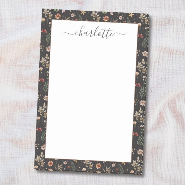 Watercolor Pretty Wildflowers Floral Pattern  Post-it Notes (Creator Uploaded)