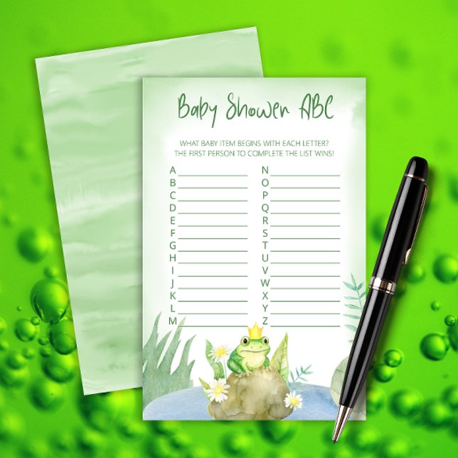 Watercolor Princess Frog Baby Shower ABC game (Creator Uploaded)