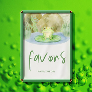 Watercolor Princess Frog Baby Shower Favours Poster