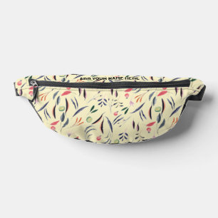Watercolor Print Floral Personalised Bum Bags