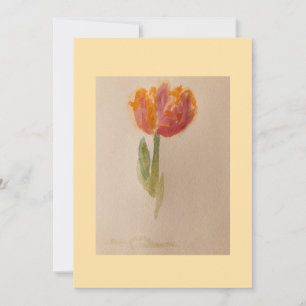 watercolor print of tulip ! invitation