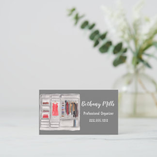 Watercolor Professional Home Organiser Business Card