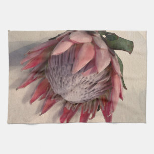 Watercolor Protea Dishcloth Tea Towel