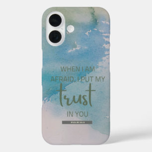 Watercolor Psalm 56:3 iPhone 16 Case