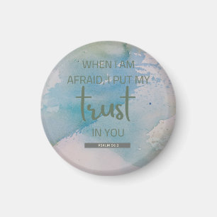 Watercolor Psalm 56:3 Magnet