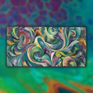 Watercolor Psychedelic Intricate Patterns Desk Mat