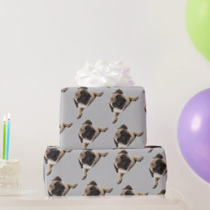Watercolor Pug  Dog Pet Animal Fun Art   Wrapping Paper