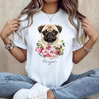 Watercolor Pug T-Shirt