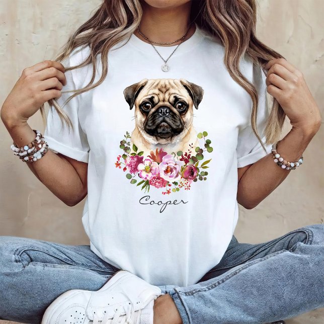 Watercolor Pug T-Shirt (Creator Uploaded)