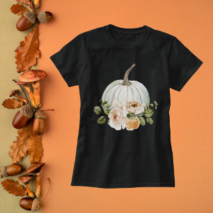 Watercolor Pumpkin and Roses  T-Shirt
