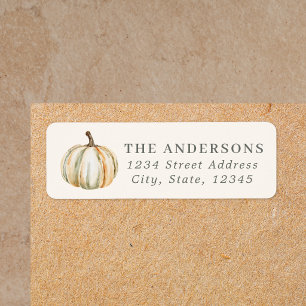 Watercolor Pumpkin Custom Return Address