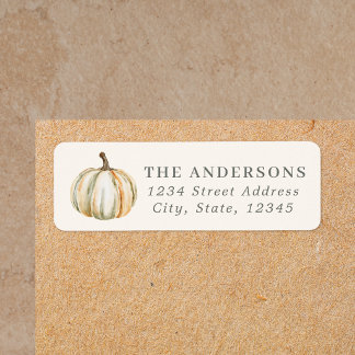Watercolor Pumpkin Custom Return Address
