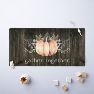 Watercolor Pumpkin Desk Mat