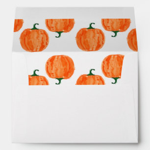 Watercolor Pumpkin Envelope
