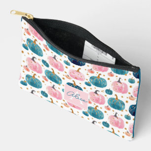 Watercolor Pumpkin Fall Pattern Accessory Pouch