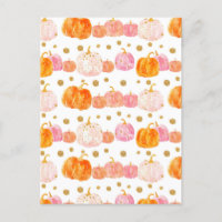 watercolor pumpkin fall pattern
