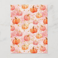 watercolor pumpkin fall pattern