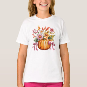 Watercolor Pumpkin Halloween T-Shirt – Cute Autumn