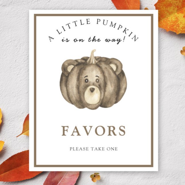 Watercolor Pumpkin how bear -  Favours Poster (Creator Uploaded)