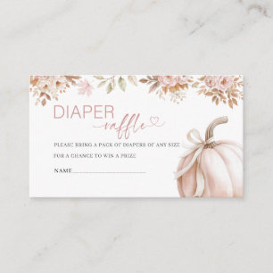   Watercolor Pumpkin is on the way  baby shower di Enclosure Card