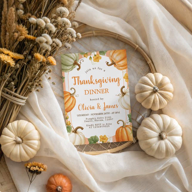 Watercolor Pumpkin Patch Thanksgiving Invite (Creator Uploaded)