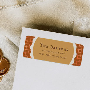 Watercolor Pumpkin Pie Return Address