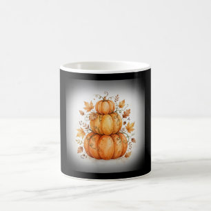 Watercolor Pumpkin Stack Fall Decor Mug