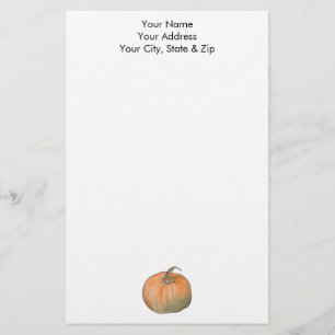 Watercolor Pumpkin Stationery