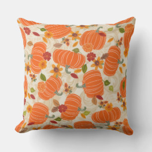 watercolor Pumpkin Style Pillow Cover