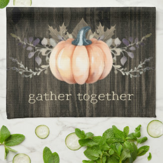Watercolor Pumpkin Tea Towel
