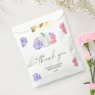 Watercolor Pumpkin Thank you gender reveal Favour Bags