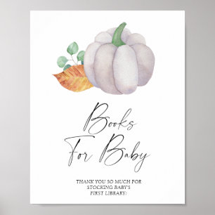 Watercolor pumpkins - books for baby poster