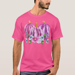 Watercolor Pumpkins Clothing Fall Autumn  T-Shirt