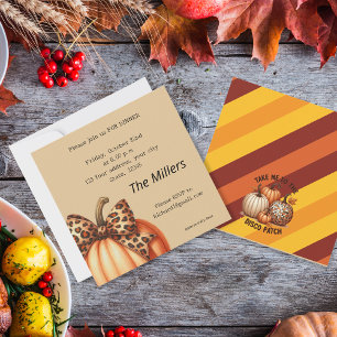 Watercolor Pumpkins colourful Thanksgiving Dinner  Invitation