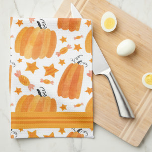 Watercolor Pumpkins Kitchen Towels