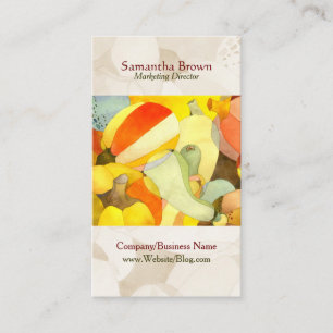 Watercolor Pumpkins Unique Cook Business Card